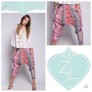 🆕Z&L HAREM PANT IN PINK MULTI COLOR
